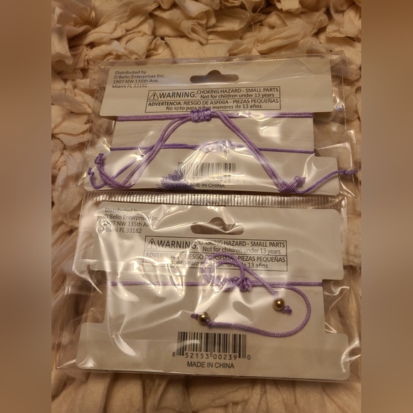 Two brand NWT D'Bello Accessories bracelets - Evil Eye Protection - purple💜 🧿 - Picture 6 of 6